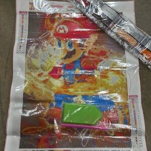 12x16 inches Red Blue Yellow Super Mario diamond Art Painting